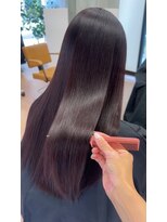 ヌエン 渋谷(NU/EN)&nbsp;ワインレッド×髪質改善で秋の大人艶カラー