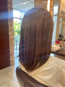 髪質改善/顔周りレイヤーカット/グレージュ[千葉/千葉駅]