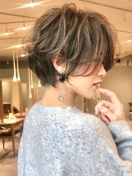 ビューレイギンザ(VIEW LEI GINZA) ショートボブハイライト白髪ぼかし