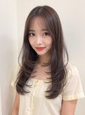 韓国ヘア/透明感カラー/小顔に見せる顔まわりカット/ミディアム