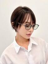 ルージュシー 堀江(RU10C) 50代ベリーショートショートボブ前下がりボブ裾カラー