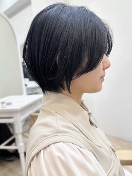 セイドット リー(Say. Ree) say.ショートボブひし形ショートミルクティーベージュ暗めカラー