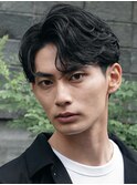 仙台センターパートフェザーパーマニュアンスパーマ刈り上げなし