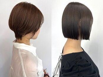 カノエ 福岡香椎店(canoe)の写真/360度どこから見ても可愛いショートならcanoeへ♪高いカット技術でショートボブ/切りっぱなしボブもお任せ
