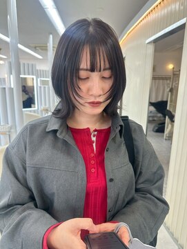 ユイマァル 岡山店(YUIMARL) 外ハネボブ20代30代40代くびれヘアハッシュカット髪質改善カラー