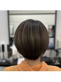 白髪ぼかし×透明感グレージュカラー