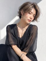 アッシュ 学芸大学店(Ash)&nbsp;ショートボブ/大人女性/グレージュ/ニュアンスパーマ/脱白髪染め