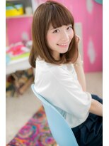 ミック ヘアアンドビューティー 大山店(miq  Hair&Beauty)&nbsp;パッツンバングのオシャレガール★ミディ