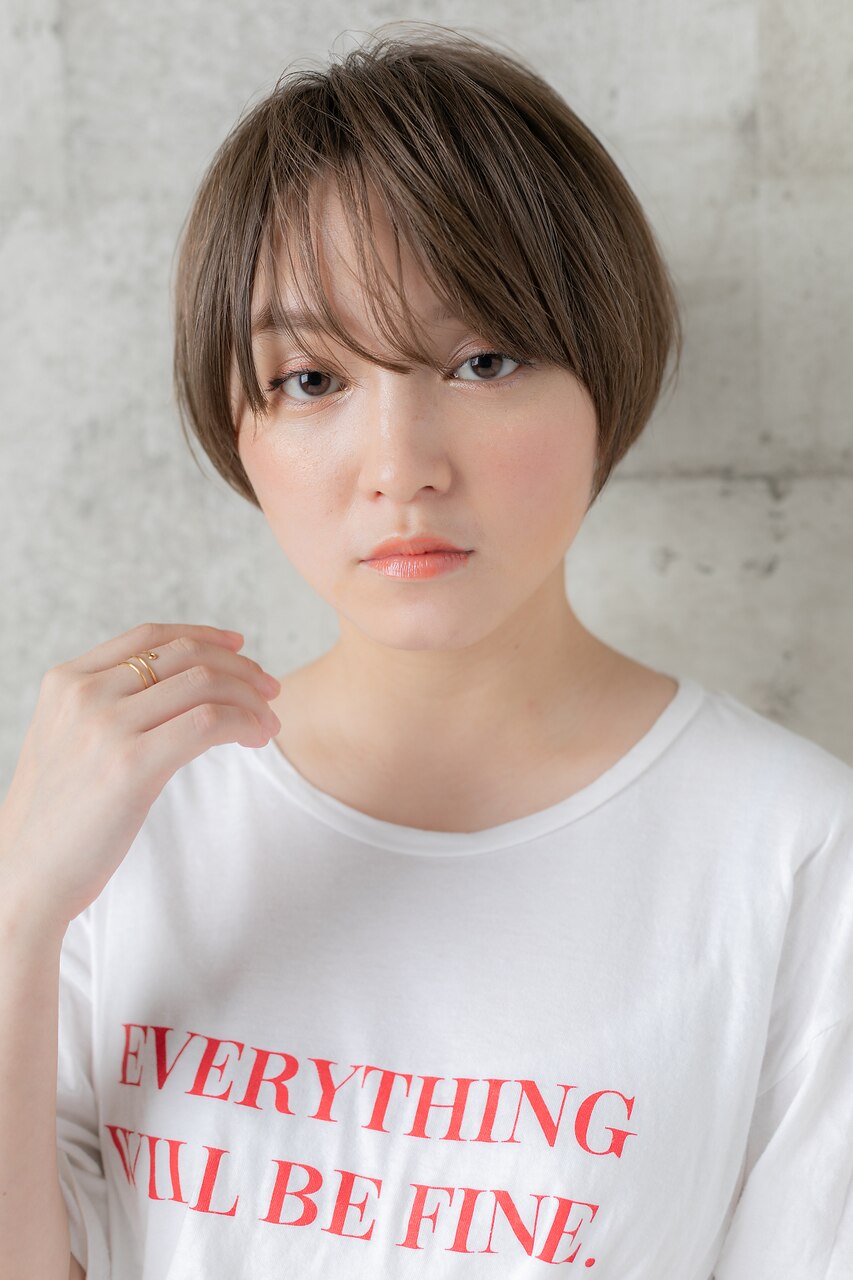 細目ハイライト×シースルーバング×ハンサムショート：L077703575