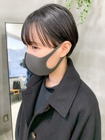 テトヘアー(teto hair) マッシュショート、ワイドバング、暗髪、シースルーバング