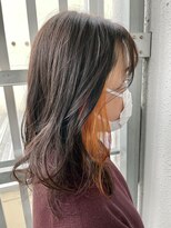 カプア 仙台駅前店(Kapua)&nbsp;ピアスカラー　オレンジ　カラーバター