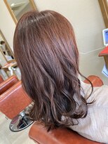 ヘアー クラージュ(hair courage) 艶々ピンクカラー