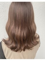 カプア 仙台駅前店(Kapua)&nbsp;20代30代大人可愛い髪質改善グレーベージュ前髪　レイヤーロング