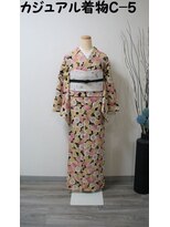 きものサロン すずめ屋&nbsp;レンタルカジュアル着物　C-５ひな菊