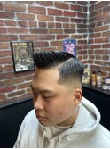 skin fade × side part
