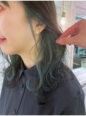 韓国風イヤリングカラーグリーン！！
