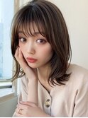 大人可愛い/ショコラアッシュ/小顔くびれミディ/新宿/春ヘア