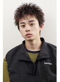 波巻きパーマメンズツイストスパイラルツーブロックショート