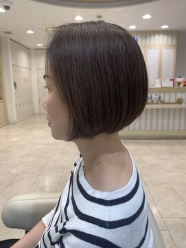 アッシュ 仙川店(Ash) ナチュラルボブ 前下がりボブ 刈り上げショート30代40代50代60代