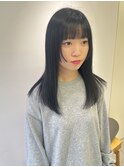 黒髪×ストレート