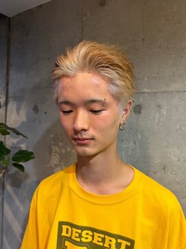 ヘア ルーナ バイ アプリーレ(hair lune by Aprire) 爽やかアップバング×ハイトーン束感ショート20代30代40代