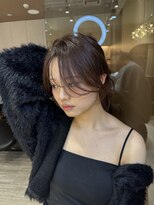 ロンドガーネット 池袋(Lond garnet)&nbsp;ミニウルフレイヤーカット顔周り前髪韓国ミディアムロング/池袋