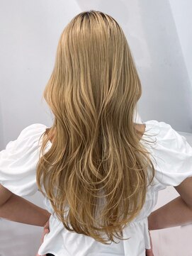 アルバム 渋谷パルコ(ALBUM) ブリーチダブルカラー顔周りレイヤーハイトーンロング_ba564941