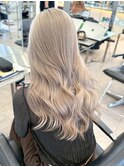 ダブルカラーミルクティーベージュハイトーンレイヤーカット韓国