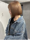 ハイトーンボブ/ミルクティーベージュ/ケアブリーチ