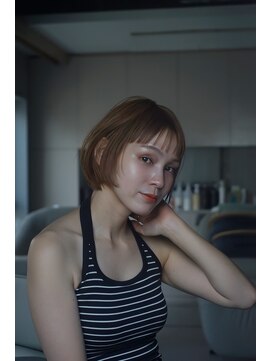 キユ(qiyu) 垢抜け大人ボブベージュカラー大人お洒落ボブショートボブ