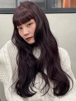 ニコ トウキョウ 渋谷(nico TOKYO)&nbsp;ダブルカラーチェリーレッドピンクブラウン韓国レイヤーロング