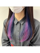 ジードットヘアー(g.hair)&nbsp;【g.hair】インナーカラー×ブルー×パープル