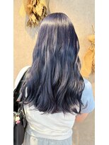 パーミル ヘア クマモト(permille ‰ hair Kumamoto)&nbsp;ブルーラベンダー×巻き髪