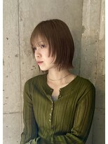 フィルムス 横浜(FILMS+)&nbsp;ミルクブラウン/ボブ／オリーブページュ/ブリーチなし/横浜+