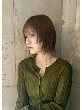 フィルムス 横浜(FILMS+) ミルクブラウン/ボブ／オリーブページュ/ブリーチなし/横浜+