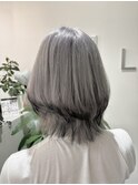 シルバーグレージュ/シルバーグレー/ダブルカラー/ブリーチ
