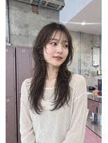 ユニオン(Union)&nbsp;シースルーバング×ウェット質感ロングウルフレイヤー