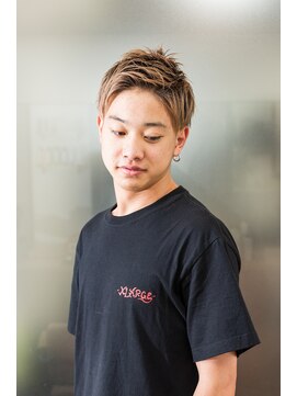 ヘアージャンティ(HAIR GENTIL) メンズ　ベリーショート　【 ツーブロック × アップバング 】