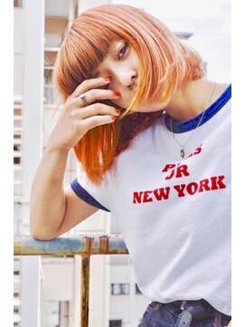 スリー スタンド(THREE STAND) THREE デザインカラー厚めバングローライトスリークボブ☆