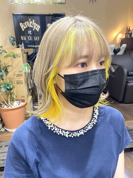 サムブリッジ(SOMEBRIDGE) フェイスフレーミングインナーカラー　× レモンイエロー （sbl