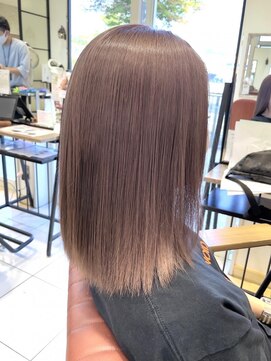 クアトログランシュ ひたちなか店(QUATRO×GranCieux) 1ブリーチ×オレンジベージュ