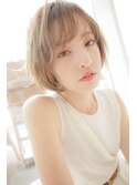 BERRY_ボブ_グレージュ_デザインカラー_似合わせカット