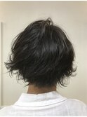 ショートグラデーションボブウェーブ