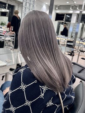 サンクプロジェクト(cinq PROJECT) ミルクティーベージュダブルカラー透明感グレージュ暗め韓国風