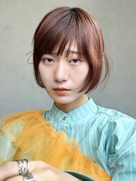 アイティー バイ アルバム 中野店(IT by ALBUM) ミニボブ_前髪パーマグレーベージュレイヤーロング_9559