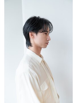 イオ 本厚木(io) センターパートウルフアッシュブラックコンマバング