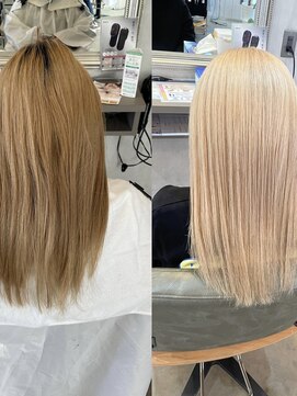 シェル 津山の手店(shel) 20代30代40代大人可愛い透明感ホワイトベージュ髪質改善