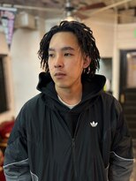 ビーバイエイトジェンツ(Bee by EIGHT GENTS)&nbsp;MEN'S HAIRウルフアッシュブラックカルマパーマベリーショート