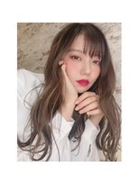 ヘアーズ ベリー 平尾店(hairs BERRY)&nbsp;BERRY＿デザインカラー＿くびれヘア＿ゆるふわ＿グレージュ