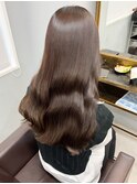 ダブルカラー外ハネボブインナーカラーハイライトケアブリーチ